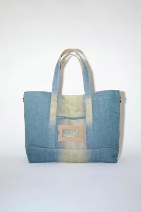 Acne Studios   ACNE DENIM SHOPPER IN LIGHT BLUE/BEIGE, FW23