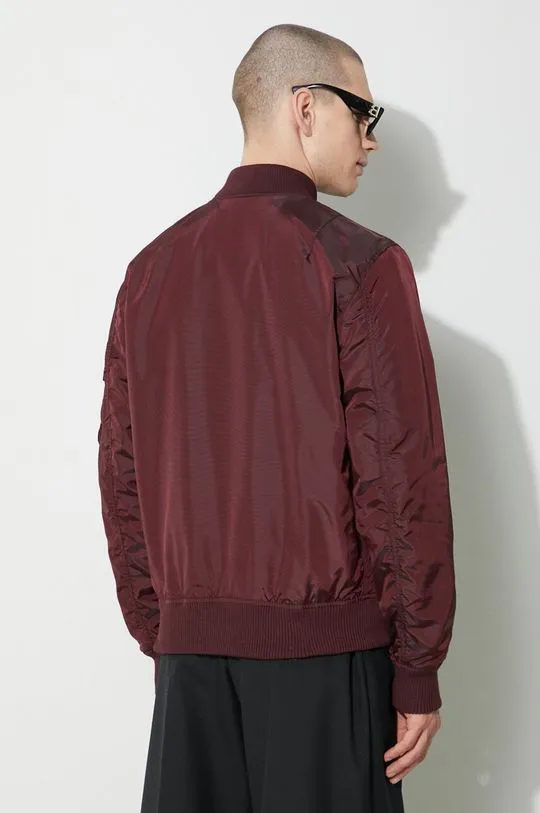 Alpha Industries bomber jacket men’s maroon color