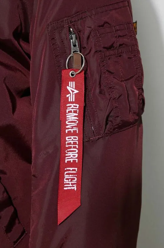 Alpha Industries bomber jacket men’s maroon color