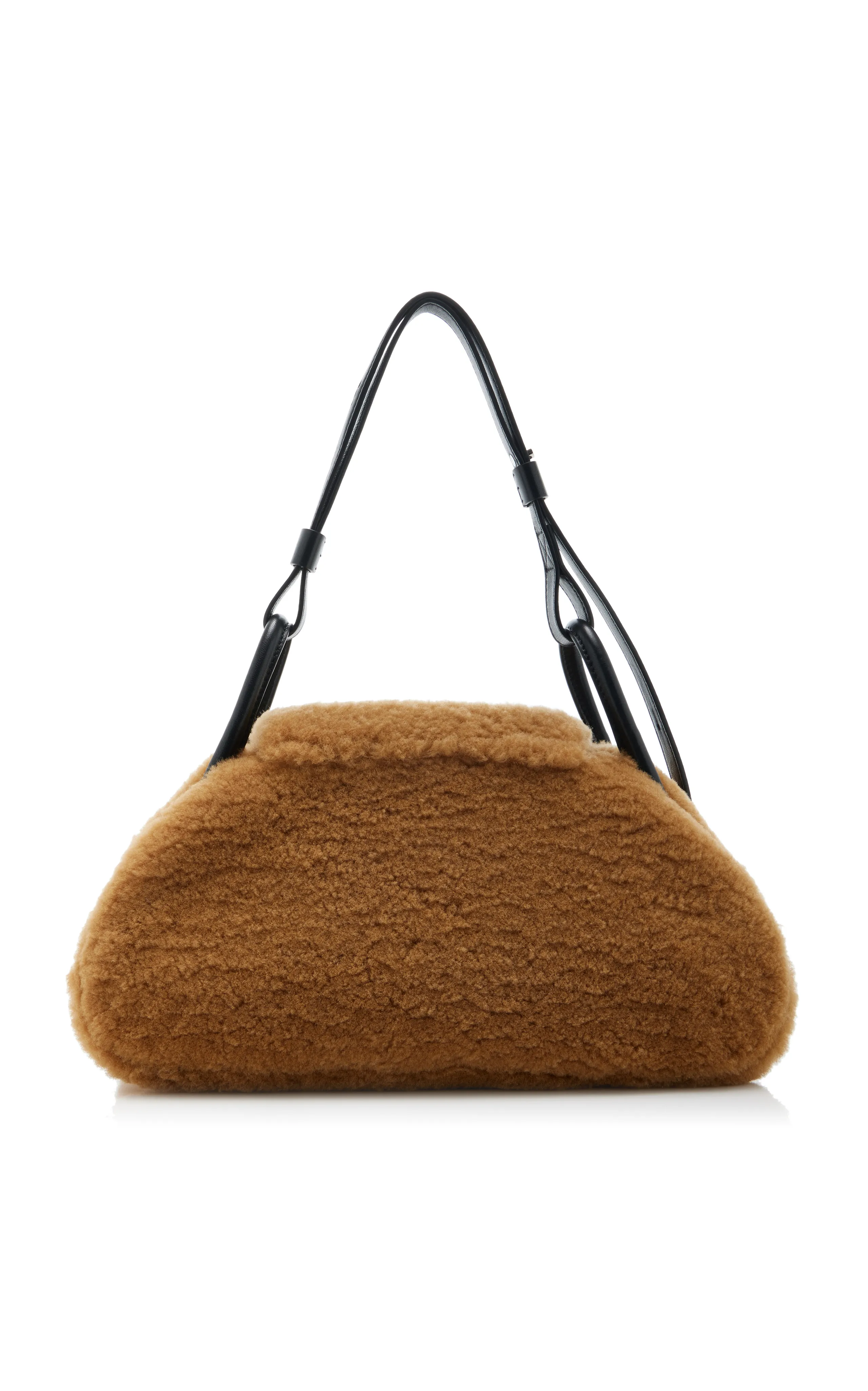 Amina Muaddi Gemini Shearling Bag