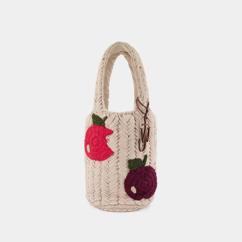 Apple Knitted Shopper Bag - J.W. Anderson -  Beige - Cotton