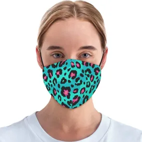 Aqua Cheetah Face Cover