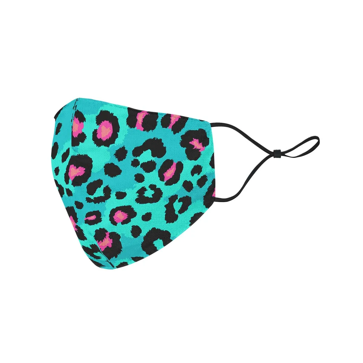 Aqua Cheetah Face Cover