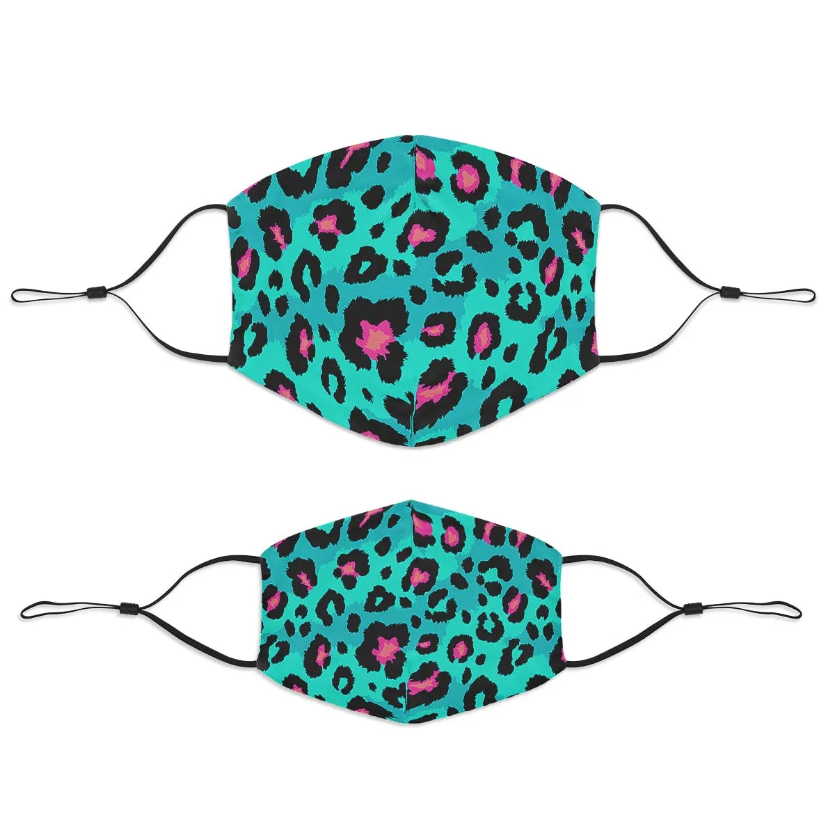 Aqua Cheetah Face Cover