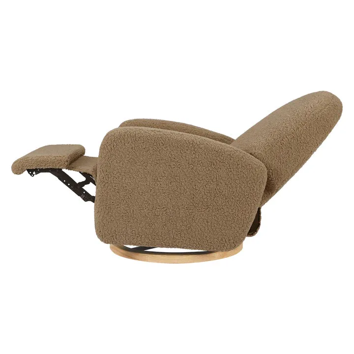 Babyletto - Nami Electronic Glider + Recliner - Luxe Cortado Shearling with Light Wood Base