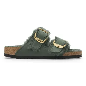 BIRKENSTOCK | SANDALIAS MUJER | ARIZONA BIG BUCKLE SHEARLING OILED LEATHER THYME | VERDE