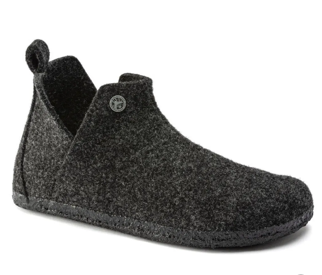 Birkenstock Andermatt Anthracite Shearling Wool Felt