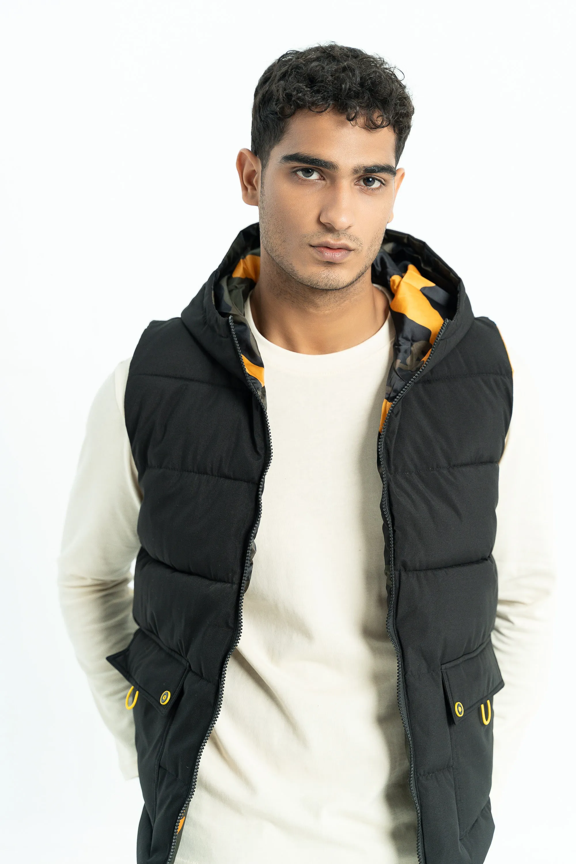 Black Bomber Jacket Sleeveless