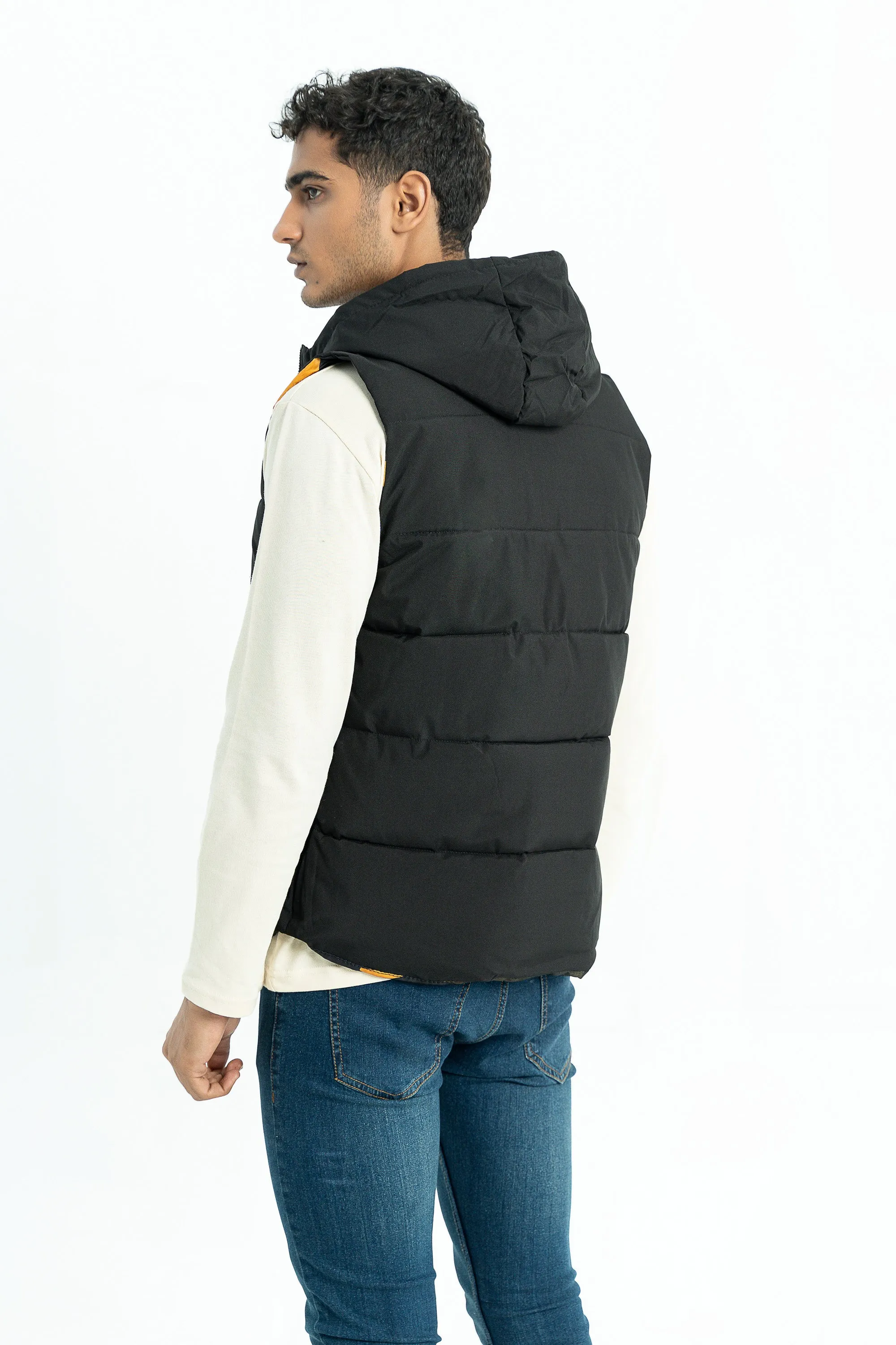 Black Bomber Jacket Sleeveless