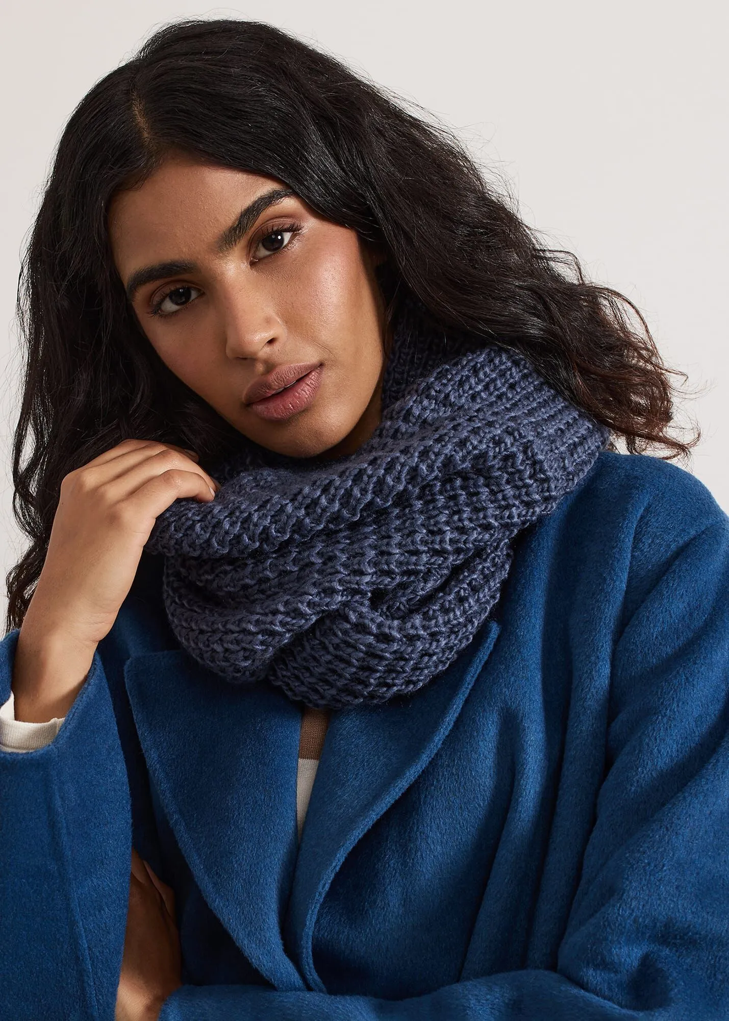 Blue Knitted Snood