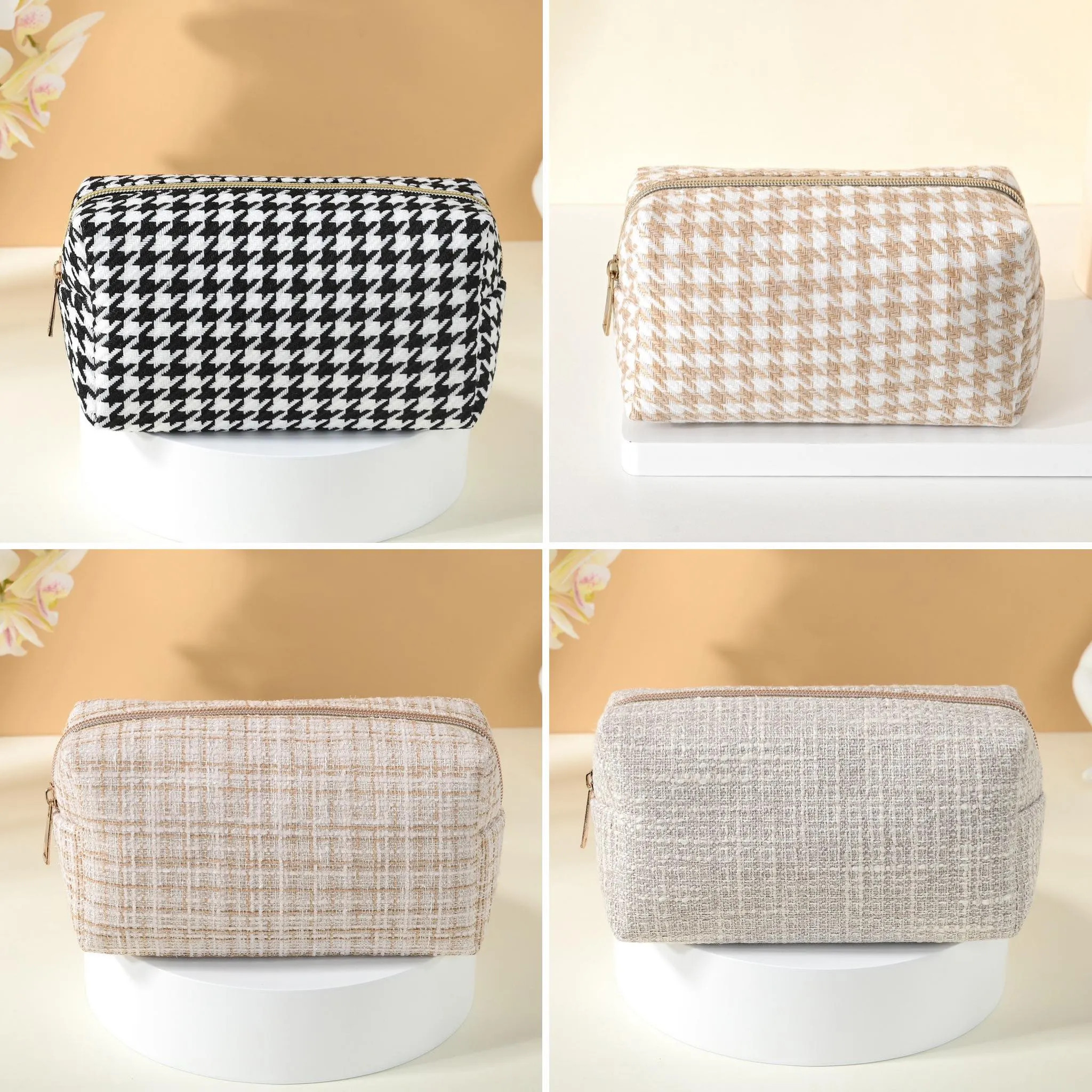 BOLSO Preppy Vanity Zip Case Pouch