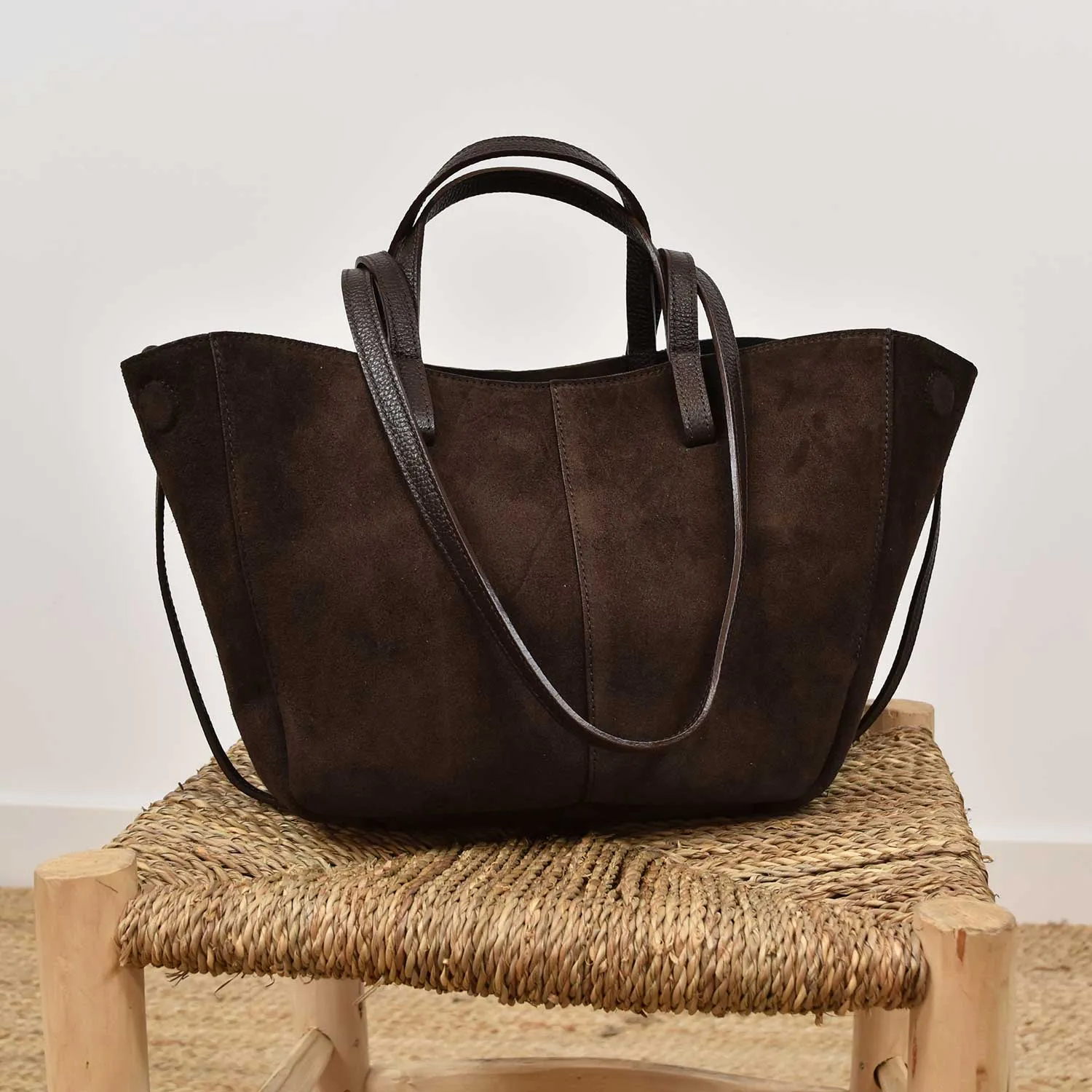 Bolso tote marrón