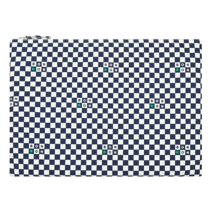 Bonton Child Sasha Pouch Checkerboard Navy Blue