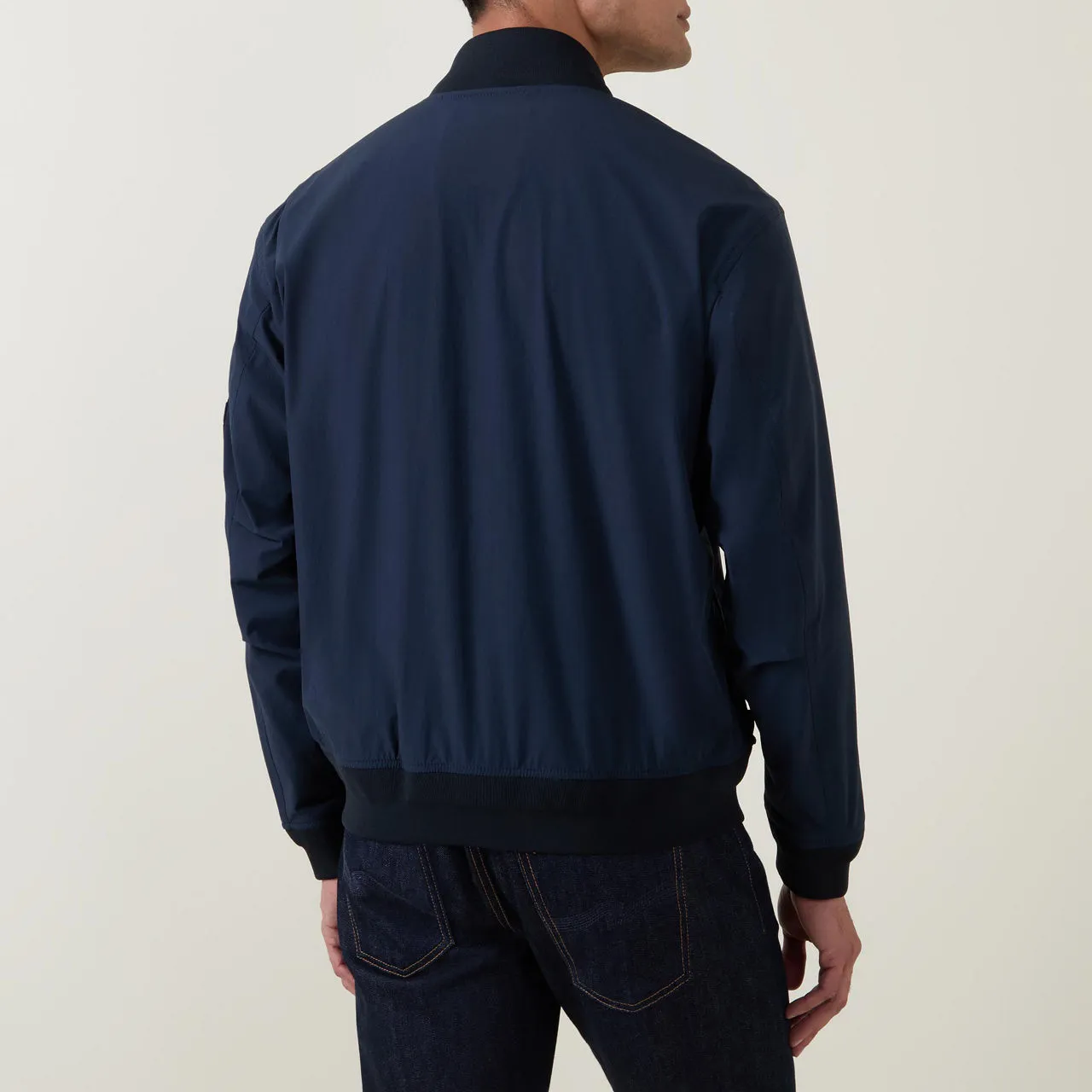 BOSS Bear Logo Bomber Jacket - Dark Blue