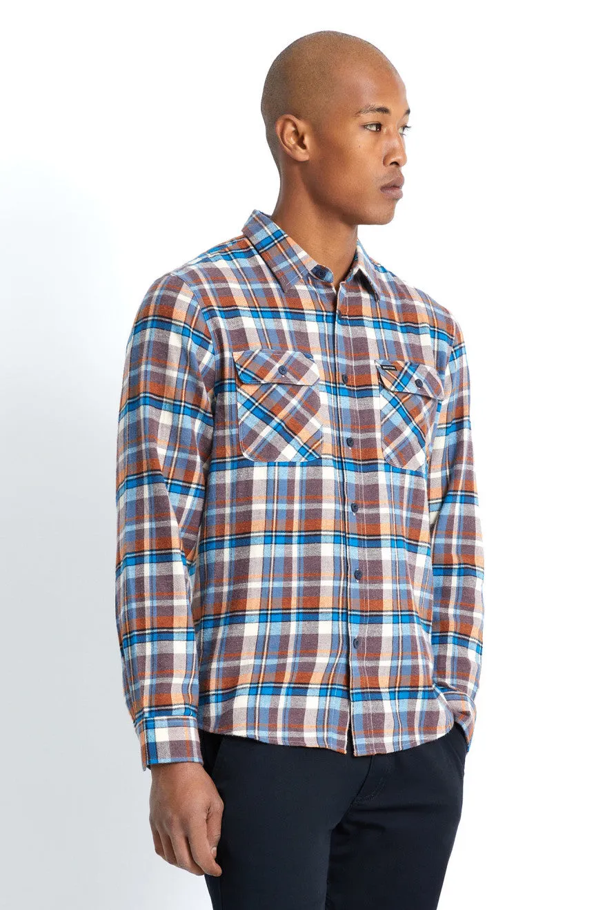 Bowery Lightweight L/S Flannel - Blue/Orange