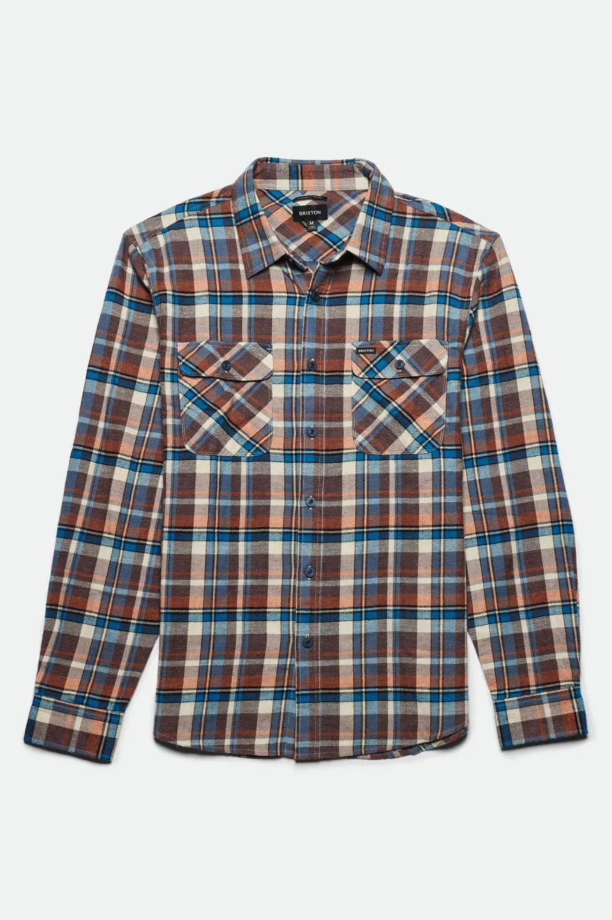 Bowery Lightweight L/S Flannel - Blue/Orange