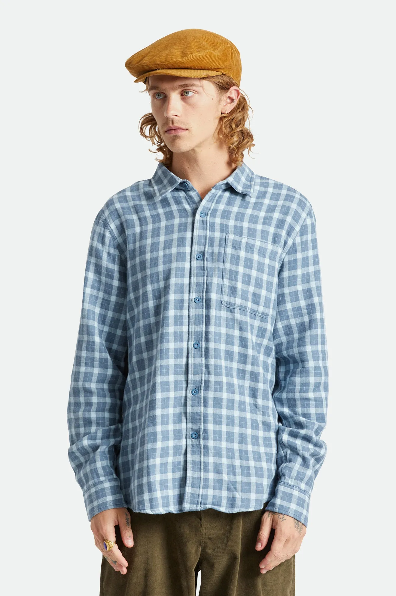 Bowery Soft Weave L/S Flannel - Blue Mirage