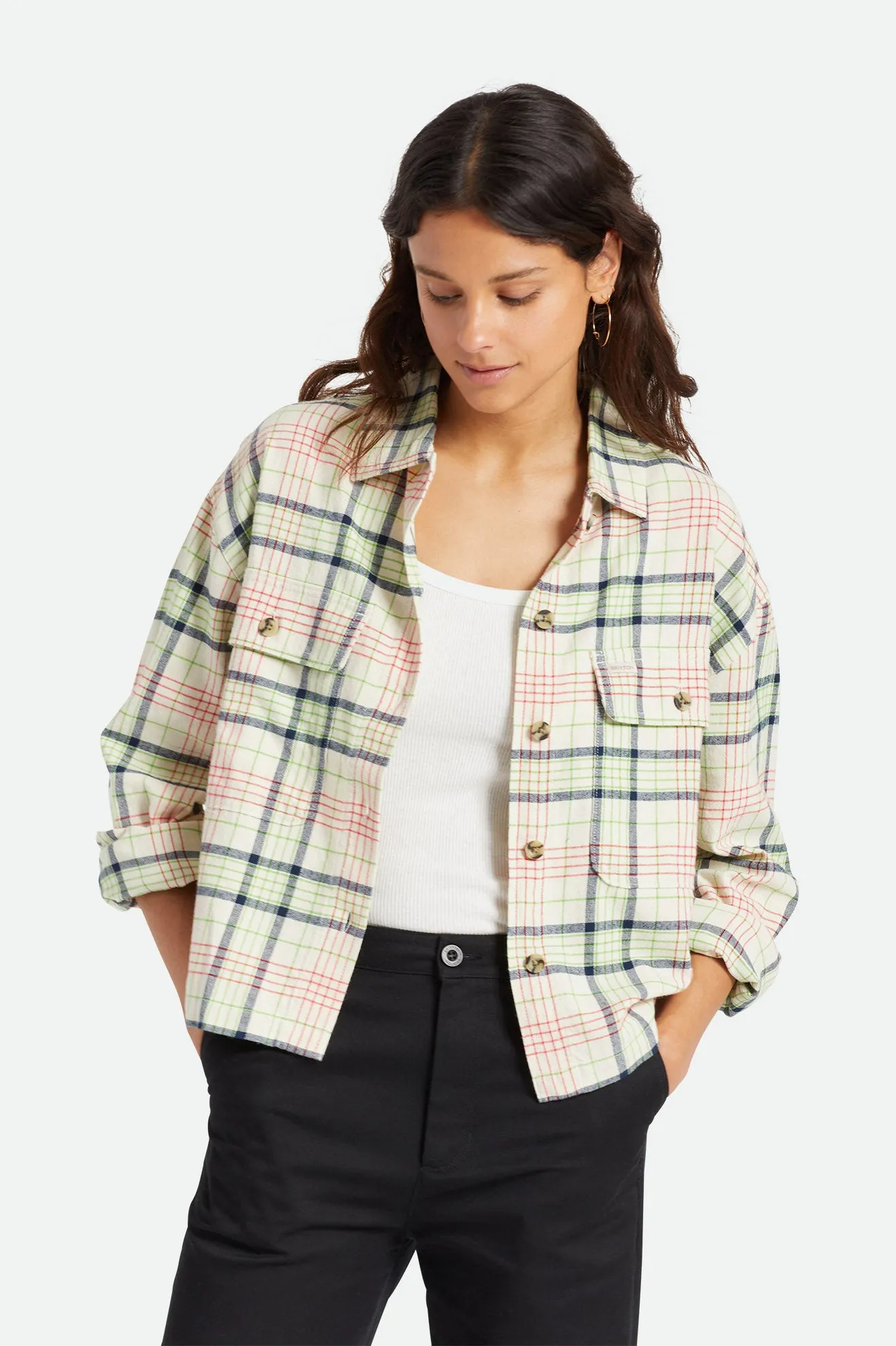 Bowery Women's Lightweight L/S Flannel - Dove