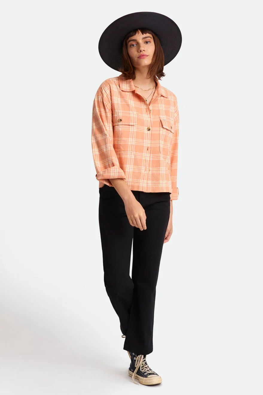 Bowery Women's Lightweight L/S Flannel - Dusty Coral