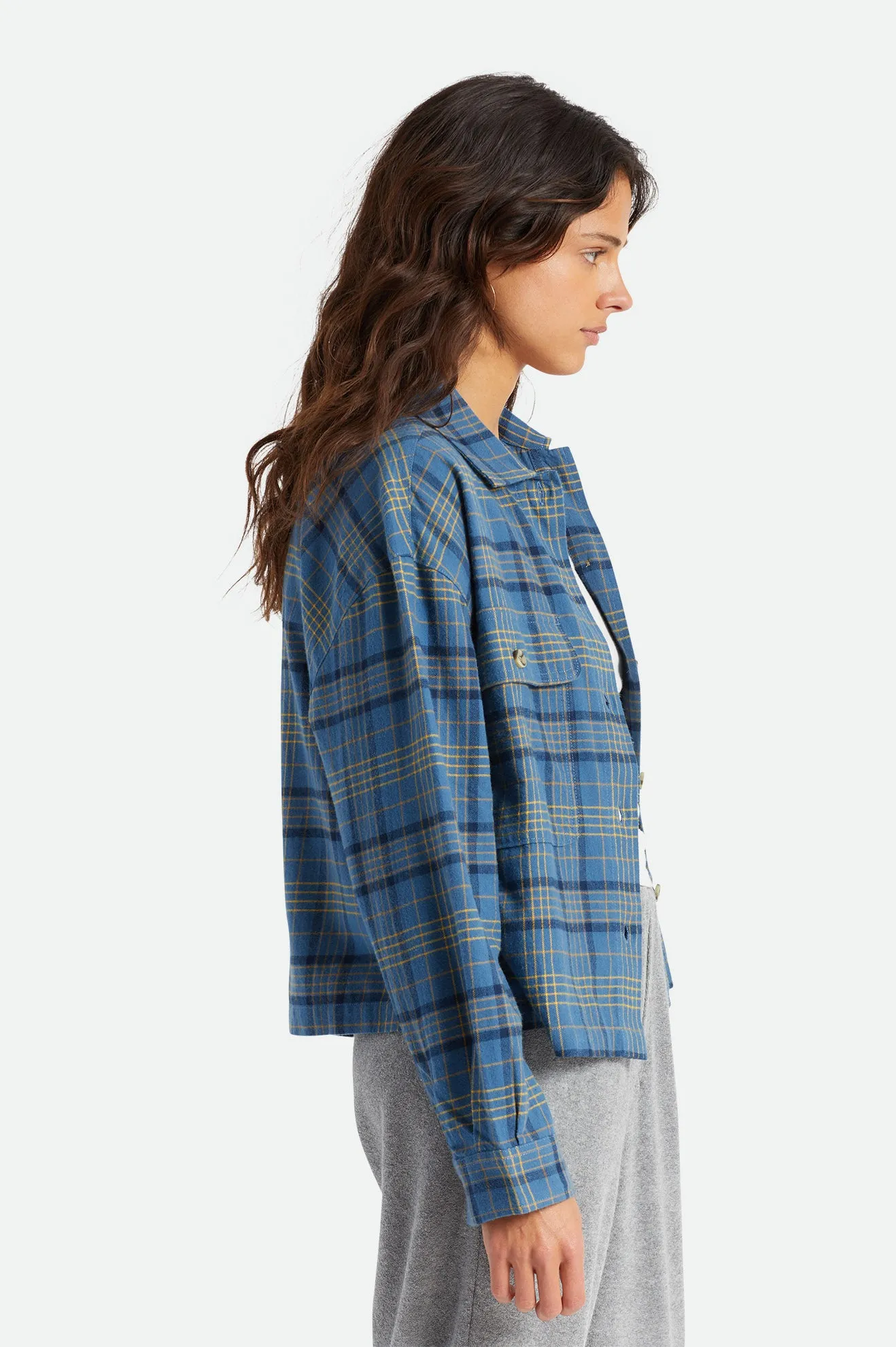 Bowery Women's Lightweight L/S Flannel - Joe Blue