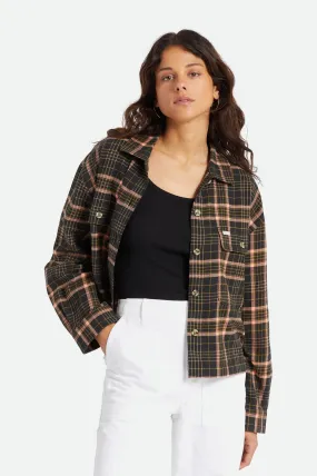 Bowery Women's Lightweight L/S Flannel - Washed Black