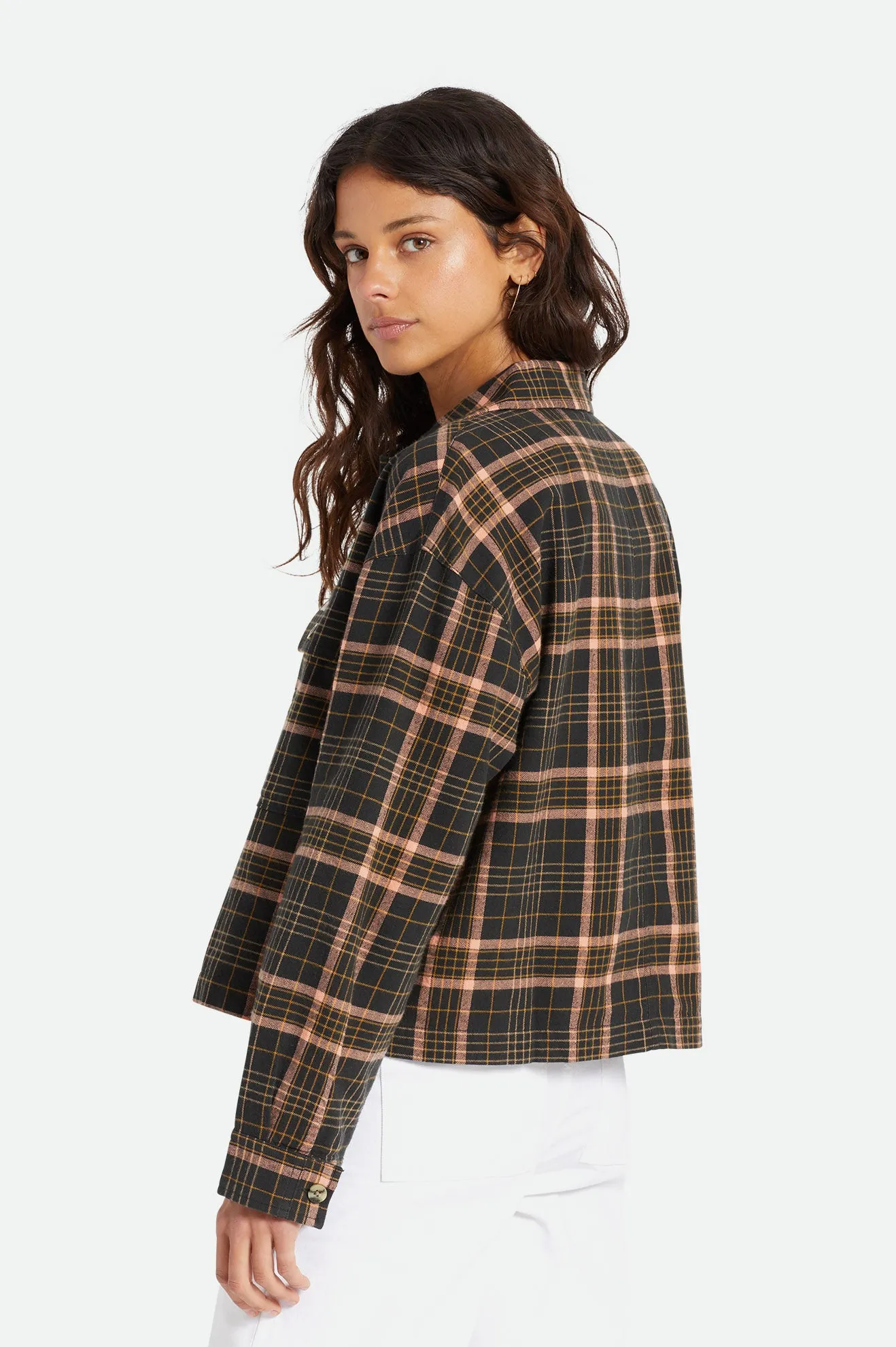 Bowery Women's Lightweight L/S Flannel - Washed Black