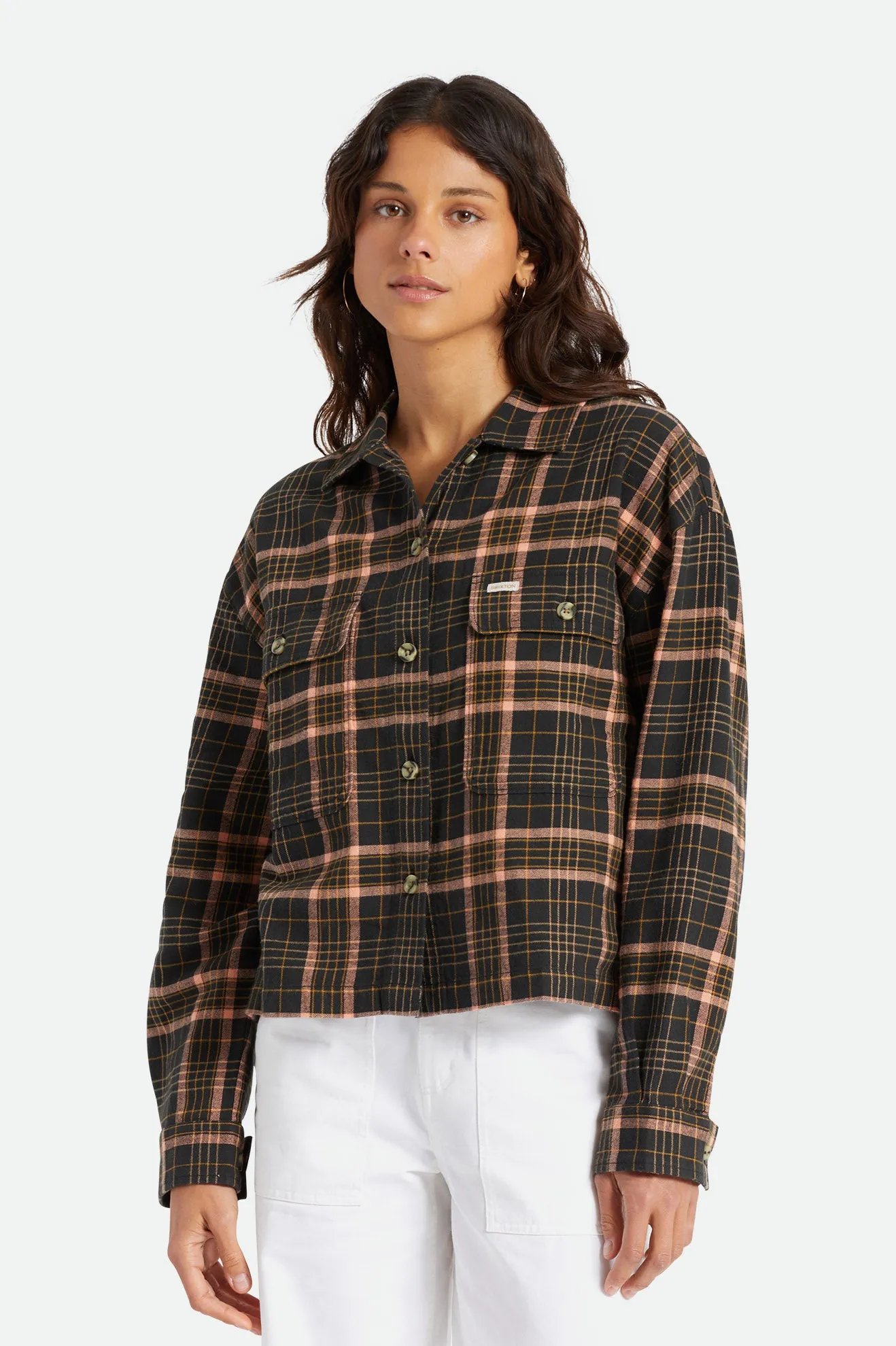 Bowery Women's Lightweight L/S Flannel - Washed Black