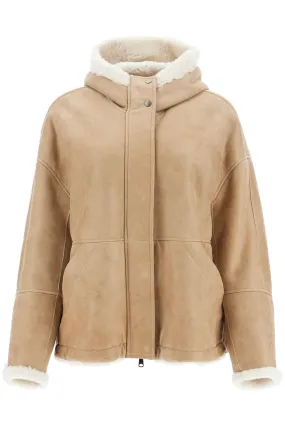 Brunello Cucinelli Reversible Shearling Jacket   Beige