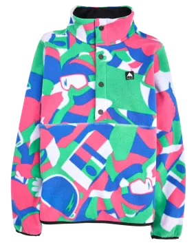 Burton Kids' Cinder Fleece Anorak - Multi Cosmoblock | Shop Clothing at Trojan Wake Ski Snow & Snow Skiers Warehouse