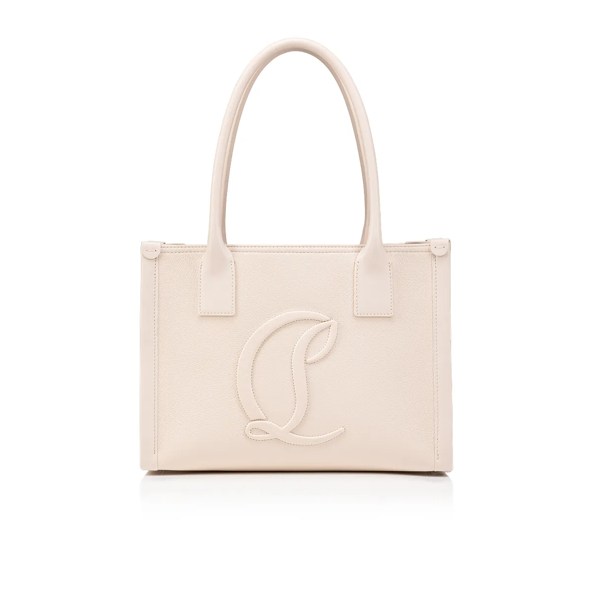 By My Side small Tote bag - Grained calf leather - Leche