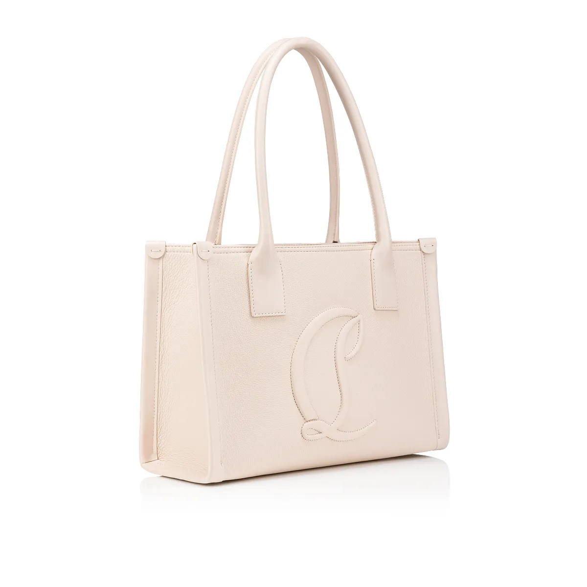 By My Side small Tote bag - Grained calf leather - Leche