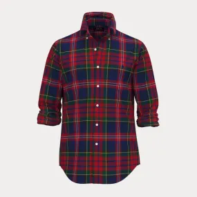 CLASSIC FIT PLAID BRUSHED FLANNEL SHIRT