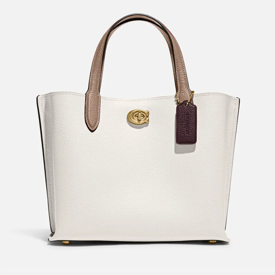 Coach Colorblock Willow 24 Leather Tote Bag