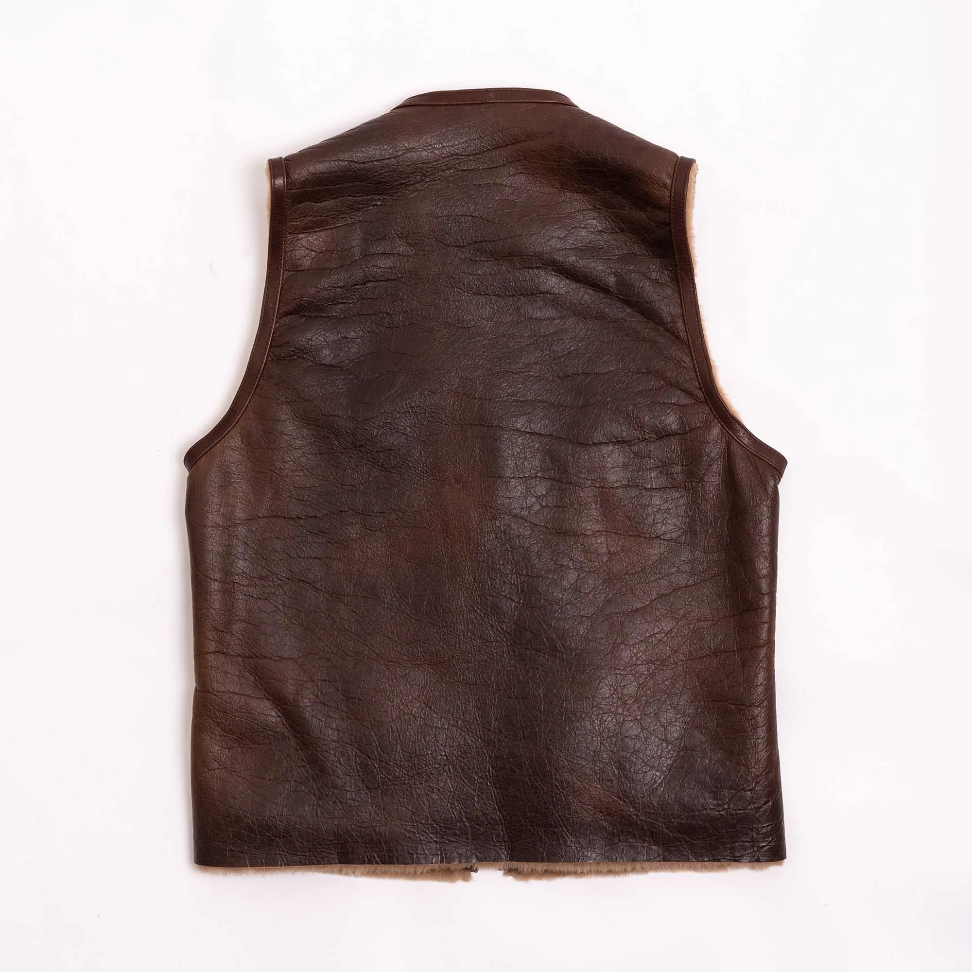 Commando C-3 Seal Brown Shearling Vest - Shangri-la Heritage