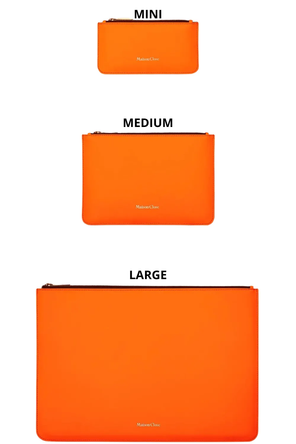 Corps à Corps Leather Pouch Orange