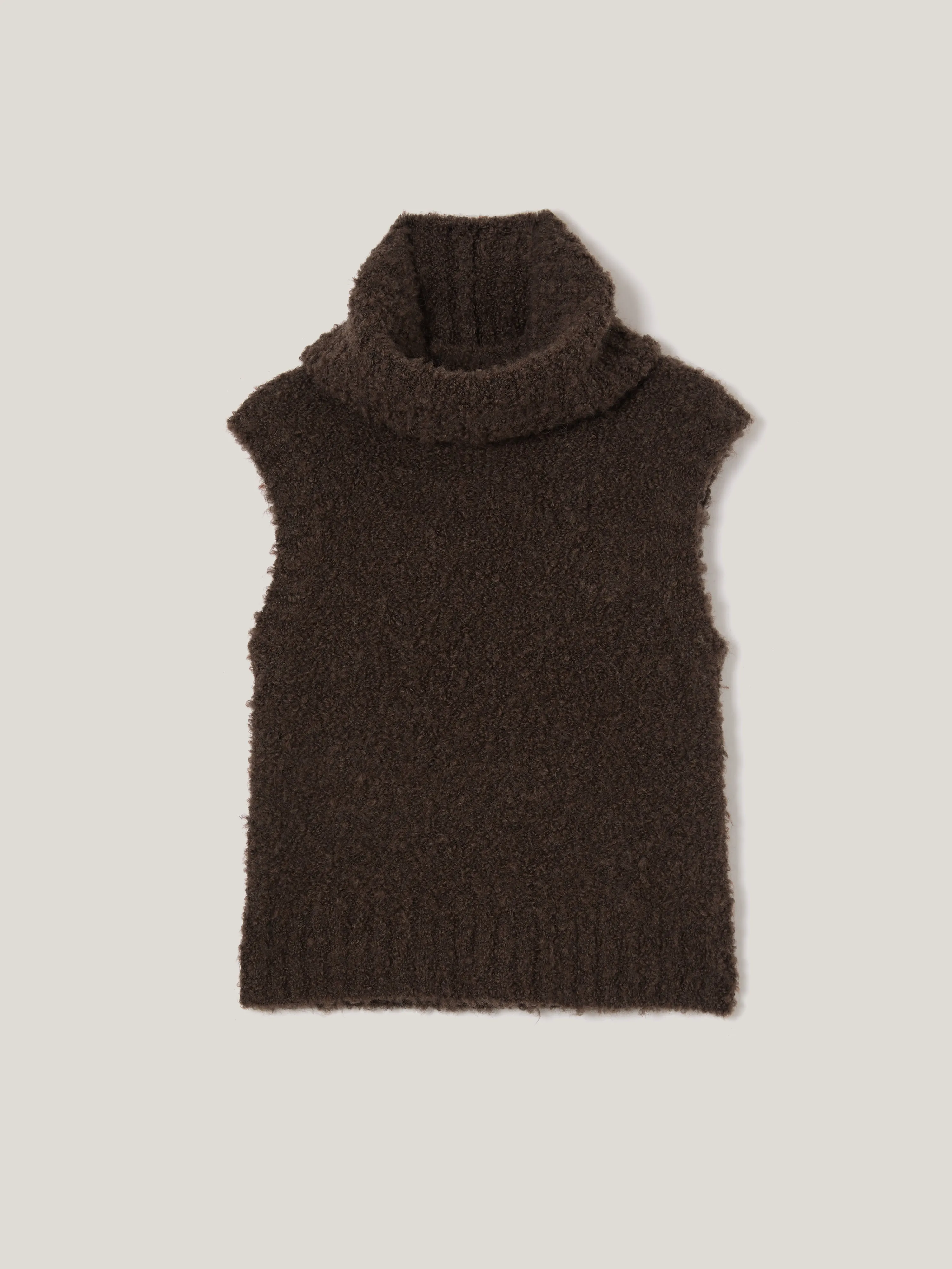 Cosy Boucle Tank and Snood | Brown