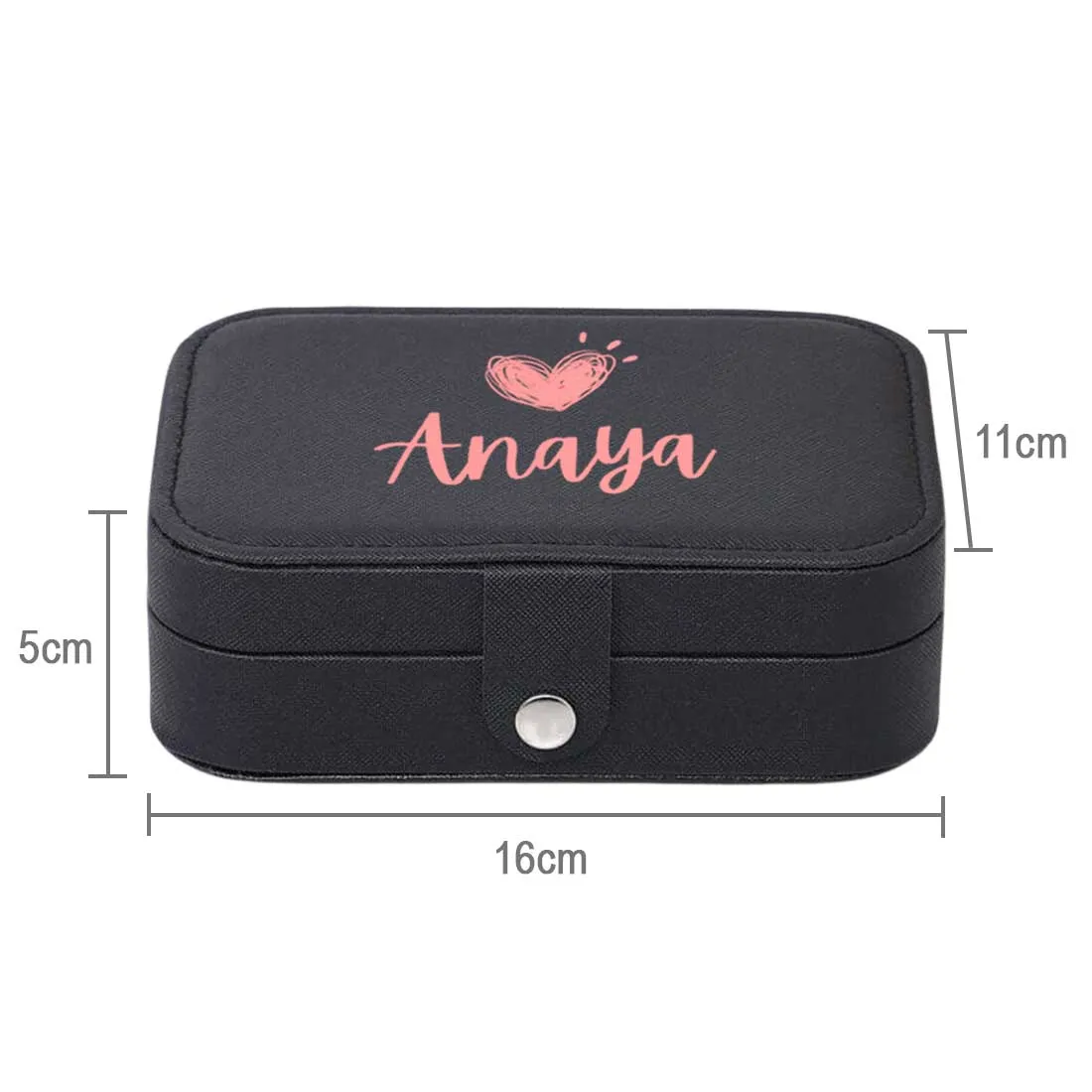 Customized Jewellery Storage Pouch for Girls Travel Storage Case for Rings Earrings and Pendants-Your Name