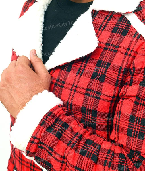 Deadpool's Ryan Reynolds Red Shearling Cotton Flannel Jacket