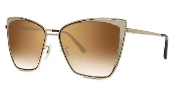 Diff Eyewear Becky Gold Brown Gradient Sunglasses