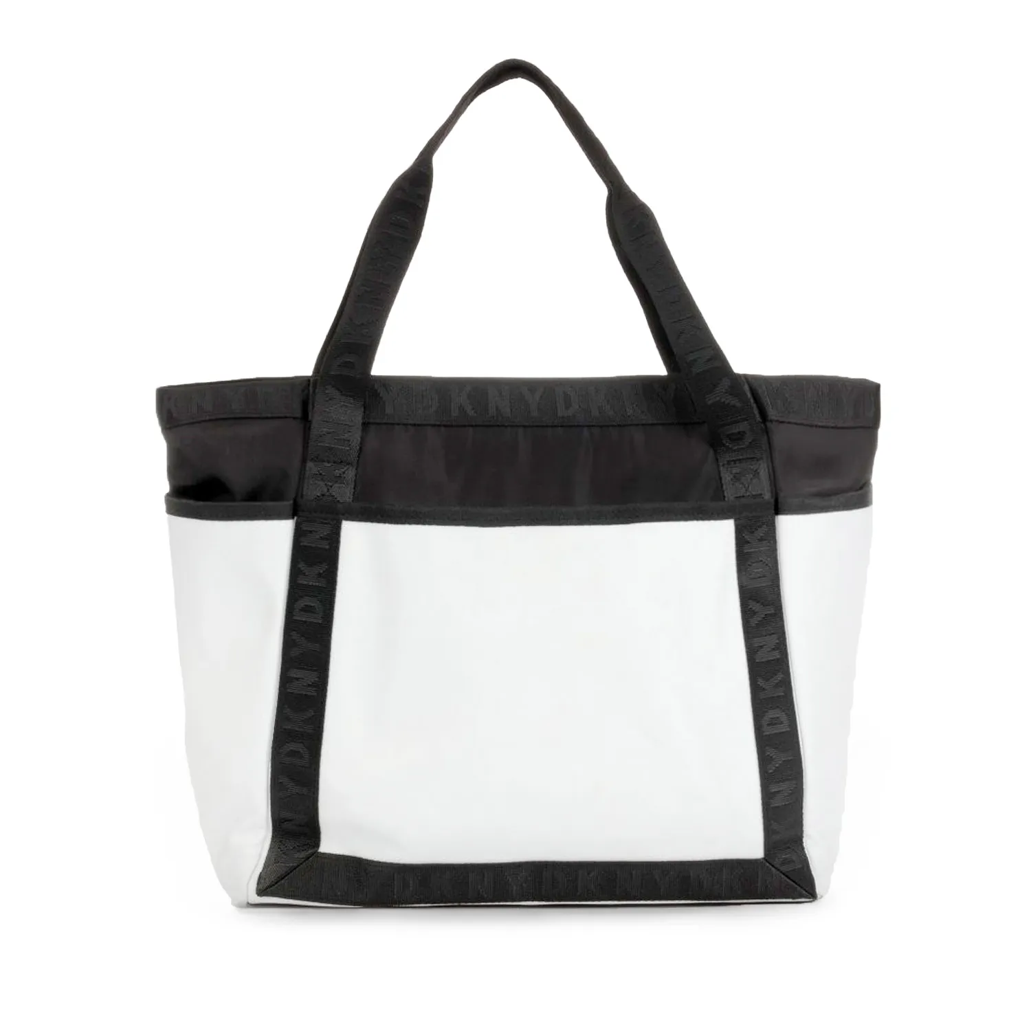 Dkny Black And White Tote Bag With Logo For Girls And Teen