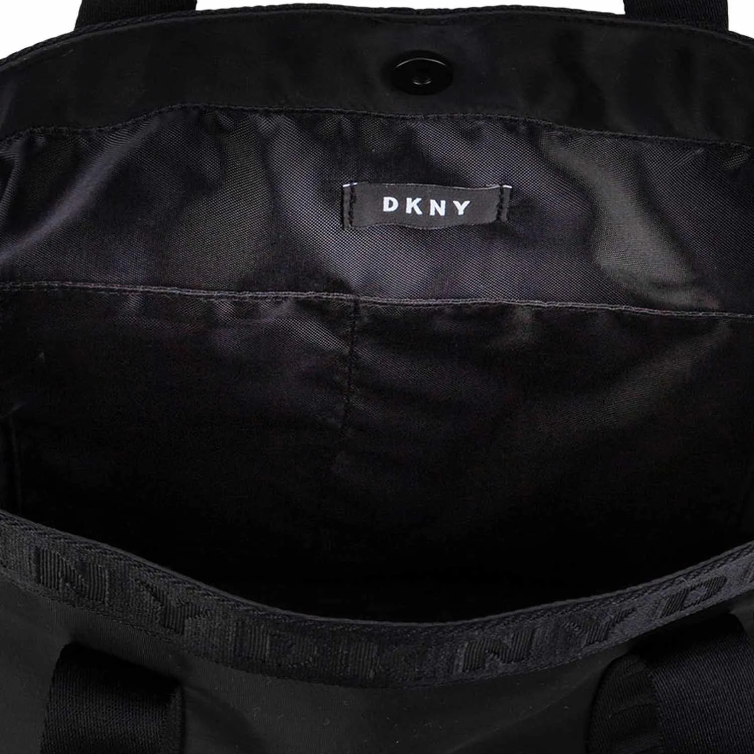 Dkny Black Tote Bag With Logos For Girls And Teen