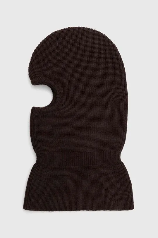 Drôle de Monsieur wool balaclava La Cagoule brown color C-BN102-WO009-BN