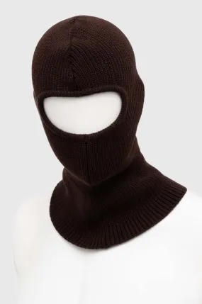 Drôle de Monsieur wool balaclava La Cagoule brown color C-BN102-WO009-BN