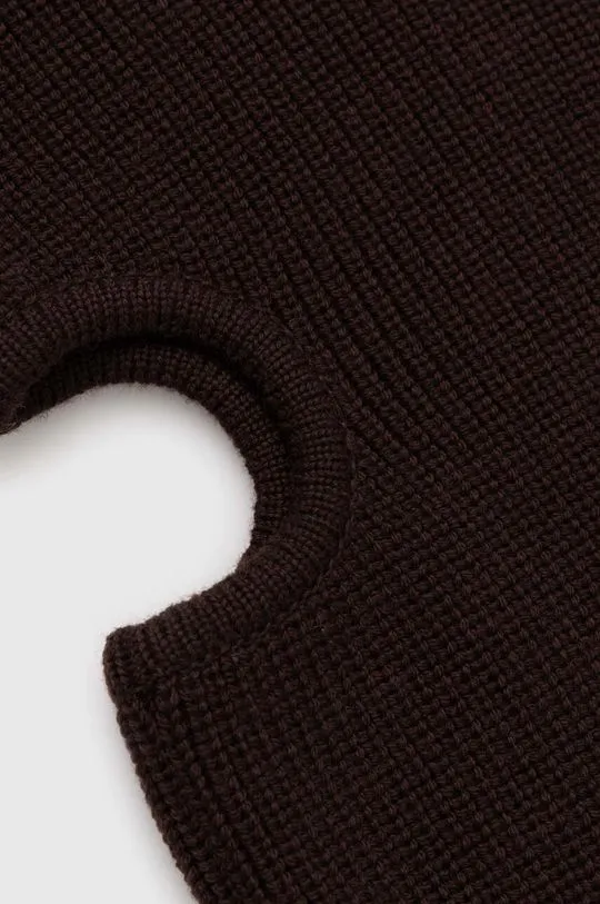 Drôle de Monsieur wool balaclava La Cagoule brown color C-BN102-WO009-BN