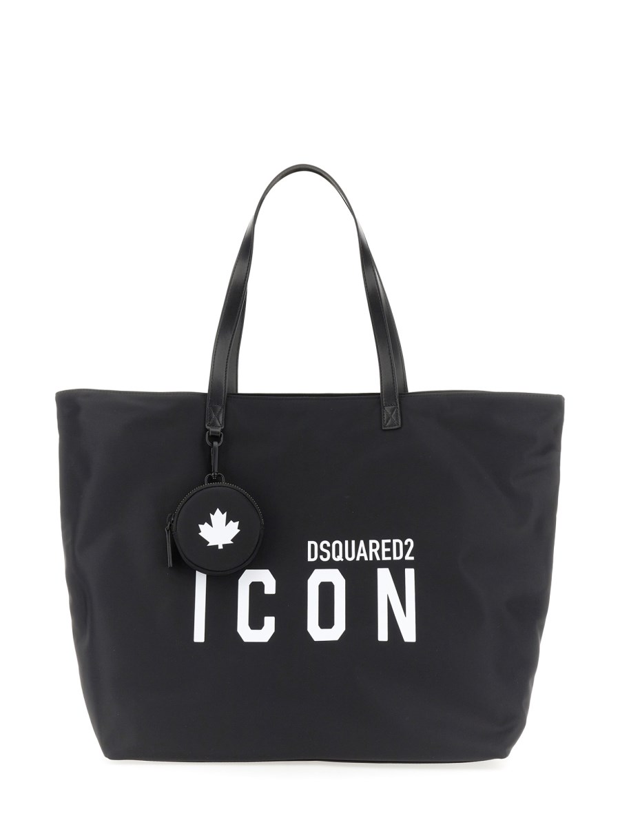 DSQUARED    BE ICON NYLON SHOPPER BAG