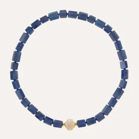 Dumortierite Barrel Necklace