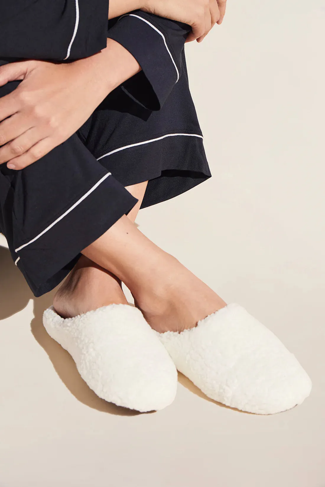 Eberjey Sherpa Slippers in Ivory 