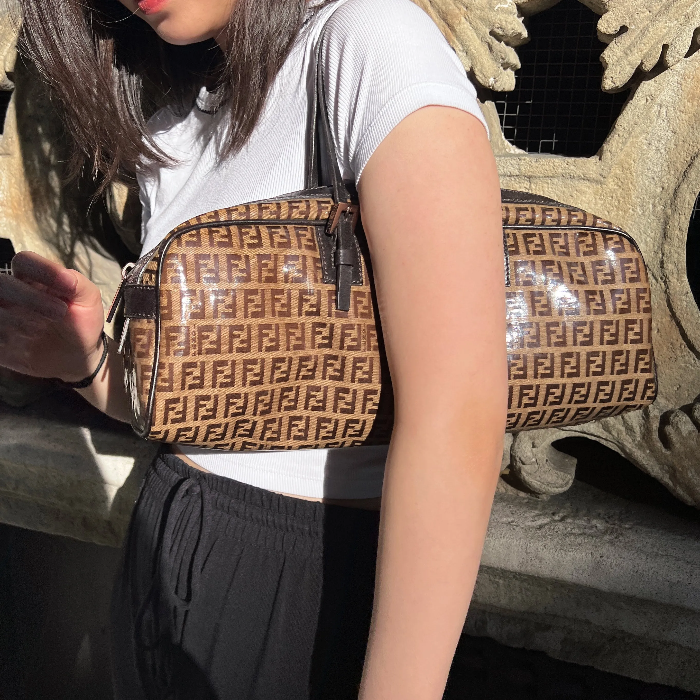 Fendi Zucchino Bowler Bag