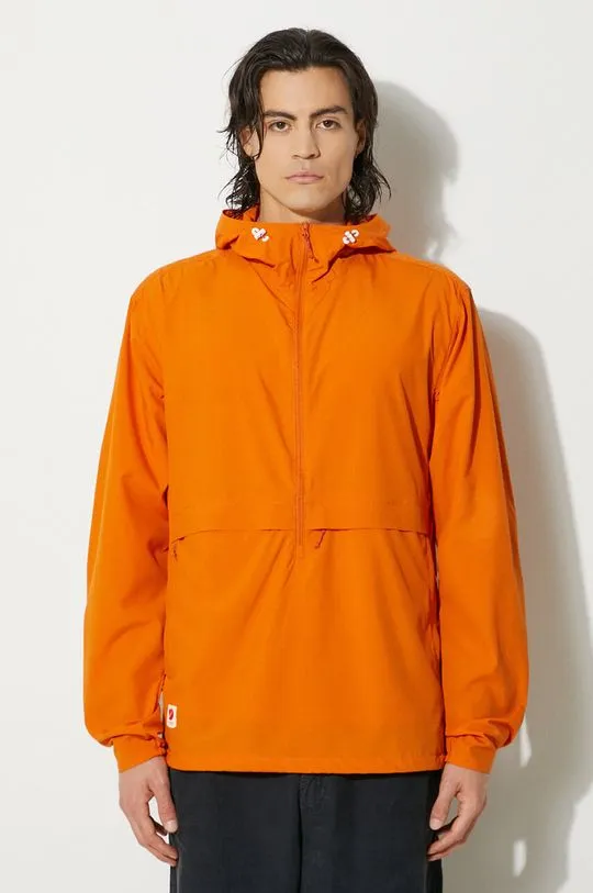 Fjallraven jacket High Coast Lite Anorak men's orange color