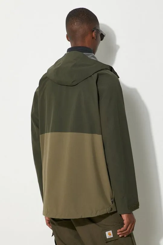 Fjallraven rain jacket Vardag Hydratic Anorak men's green color